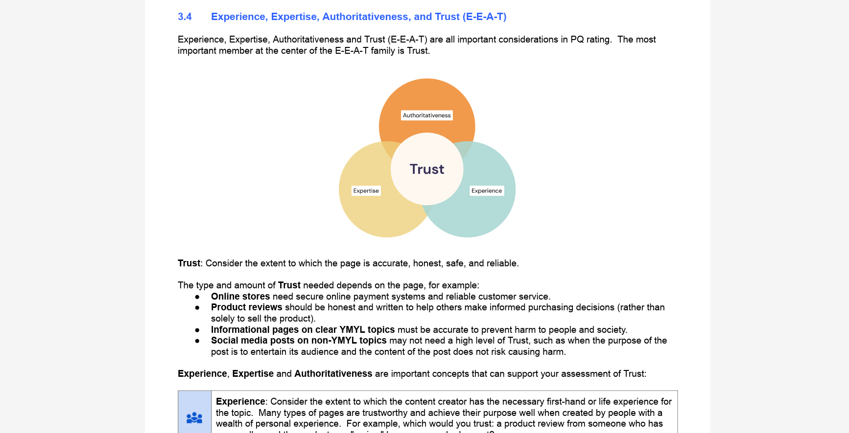Oficiální oznámení Googlu z prosince 2022 o přidání druhého E (Experience) do Search Quality Rater Guidelines